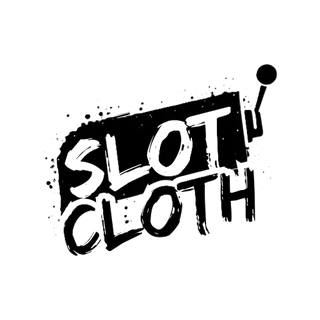Slot Cloth logo with bold, splattered black text design
