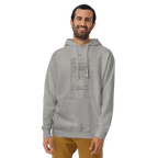 Gray hoodie with slot machine blueprint design for players and professionals