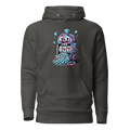 Quirky slot machine hoodie with colorful 777 design and diamond graphics for players