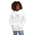 White hoodie with slot machine diagram design for players and professionals