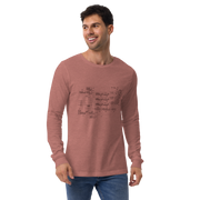 Man wearing slot-themed long sleeve shirt with circuit diagram design