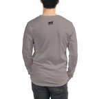 Gray long-sleeve shirt with Slot Cloth logo on back, styled for players and professionals