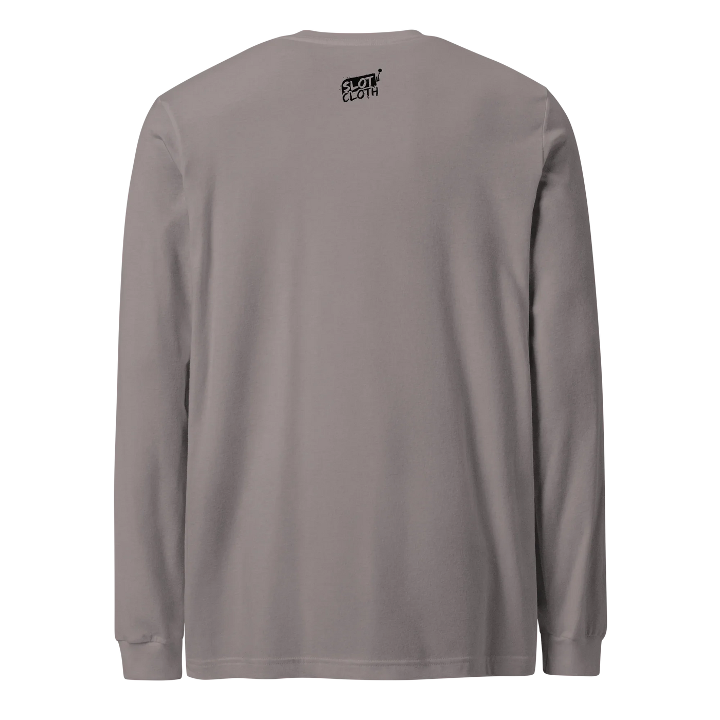 Gray long-sleeve shirt with small Slot Cloth logo on back, ideal for players and professionals