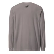 Gray long-sleeve shirt with small Slot Cloth logo on back, ideal for players and professionals