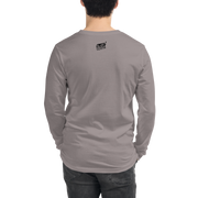 Gray long sleeve shirt with Slot Cloth logo on back, casual slot-themed apparel for players