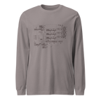 Gray long-sleeve shirt with slot machine schematic design, perfect for players and professionals