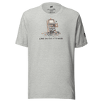 Gray t-shirt with broken slot machine graphic and text 'Can You Fix It To Win?'