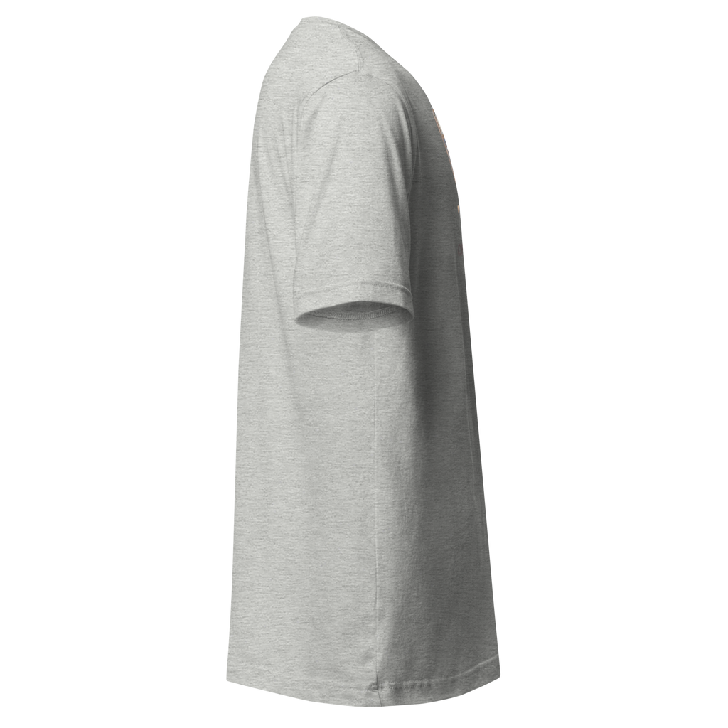 Gray slot-themed t-shirt with side graphic, perfect for casino players and gaming fans