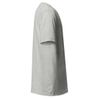 Gray slot-themed t-shirt with side graphic, perfect for casino players and gaming fans