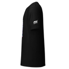 Black slot-themed t-shirt with colorful graphic and 'Slot Cloth' logo on sleeve, perfect for casino fans