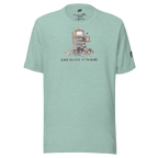 Mint green t-shirt with broken slot machine graphic and 'Can You Fix It To Win?' text