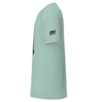 Mint green slot-themed t-shirt with 'Slot Cloth' logo and colorful side graphic design
