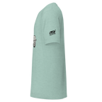 Mint green slot-themed t-shirt with vintage slot machine graphic and 'Slot Cloth' logo on sleeve