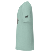 Mint green slot-themed t-shirt with vintage slot machine graphic and 'Slot Cloth' logo on sleeve