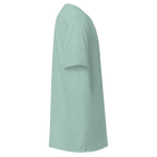 Mint green slot-themed t-shirt with side graphic, perfect for casino players and gaming fans