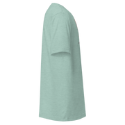 Mint green slot-themed t-shirt with side graphic, perfect for casino players and gaming fans