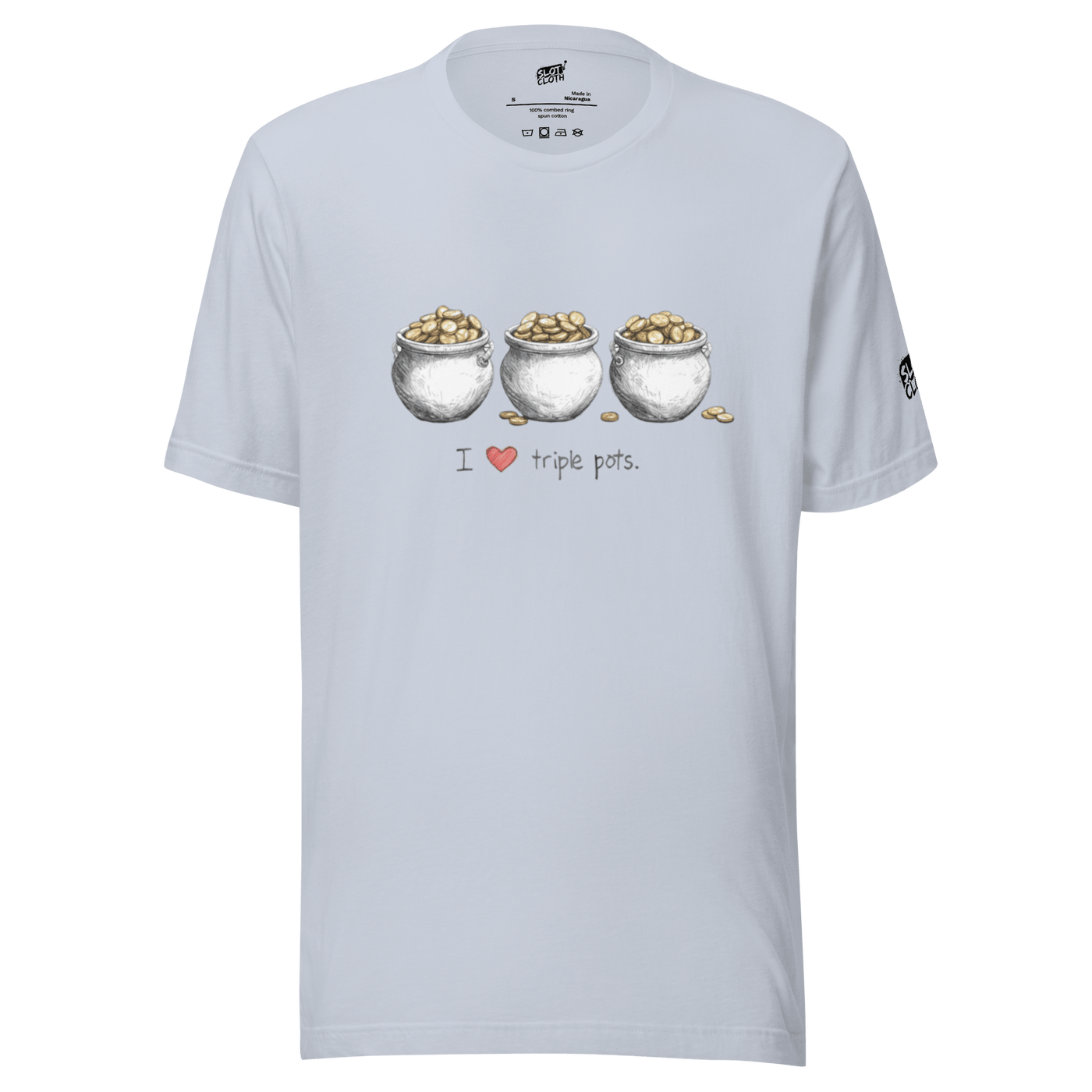 I Love Triple Pots Slots Tee – Soft Cotton Fit