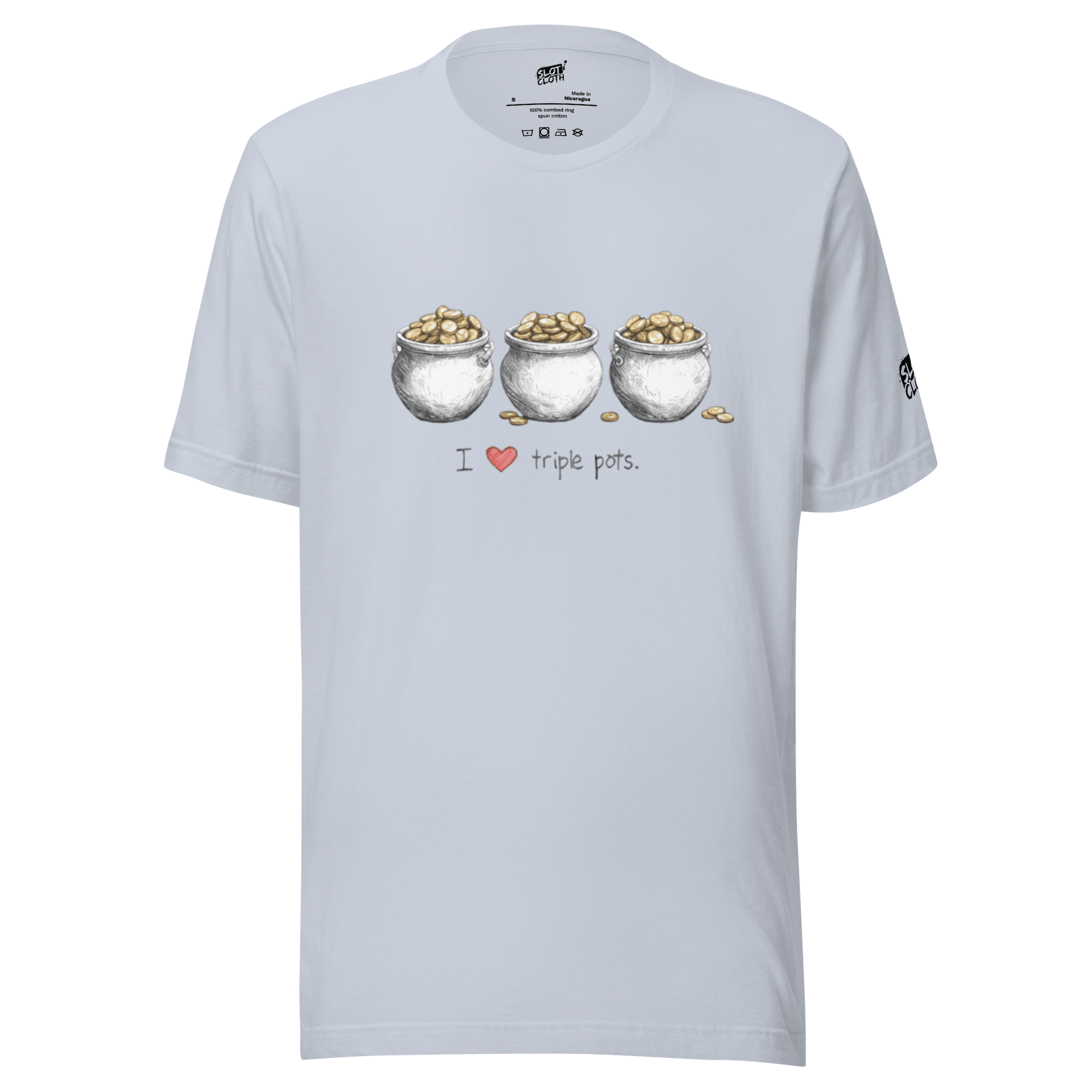 I Love Triple Pots Slots Tee – Soft Cotton Fit