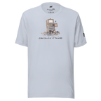 Slot-themed t-shirt with broken slot machine graphic and 'Can You Fix It To Win?' text