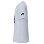 White t-shirt with colorful slot-themed graphic and 'Slot Cloth' logo on sleeve