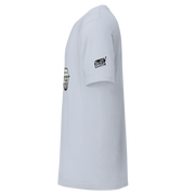 White slot-themed t-shirt with 'Slot Cloth' logo and vintage slot machine graphic on sleeve
