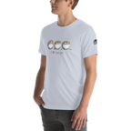 White t-shirt with 'I ❤️ triple pots' graphic, featuring three pots of gold coins, perfect for slot lovers.