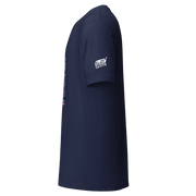 Navy blue slot-themed t-shirt with colorful graphic and 'Slot Cloth' logo on sleeve