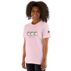 Pink t-shirt with 'I ❤️ triple pots' graphic, featuring three pots of gold coins, perfect for slot lovers.