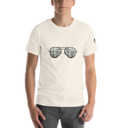 Slot-themed t-shirt with sunglasses design featuring 7s and BAR symbols for casino lovers