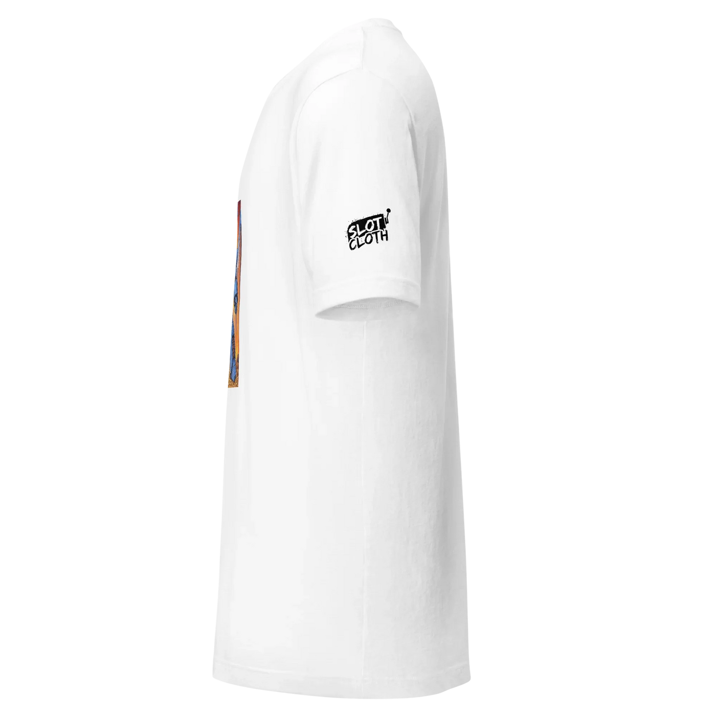 White Slot Cloth T-shirt with side graphic and logo on sleeve, ideal for players and pros