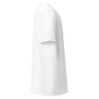 White slot-themed t-shirt with side graphic, perfect for casino players and gaming fans